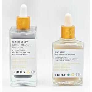 Truly Beauty- Anti-Blemish Black Jelly Body Serum/ Watermelon Agave Facial Serum